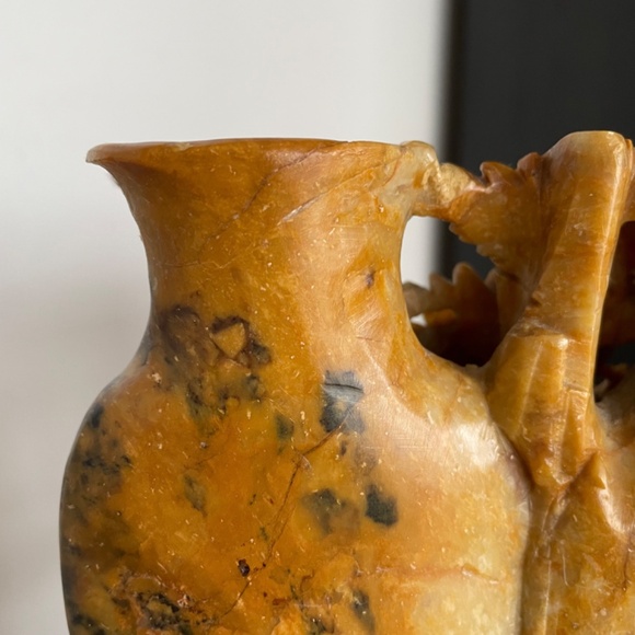 SOAPSTONE CARVED DOUBLE  VASE-UNIQUE - Picture 9 of 11